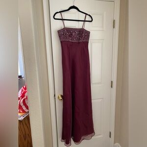Wine Red Bridesmaid Prom Dress Size 4